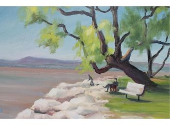 'Dreams In The Shade' By Rosalind Morrissey! Unframed Oil On Canvas!