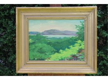 'View From Mount Airy' By ROSALIND MORRISSEY! Framed Oil On Board