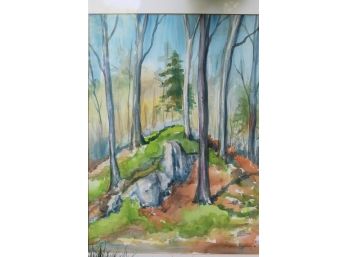 'Spring In Teatown' By ROSALIND MORRISSEY! Framed Watercolor