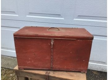 Antique Red Tool Box Tools Included
