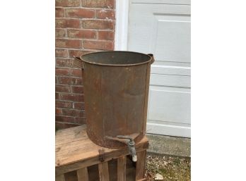 Huge Copper Pot With Spout