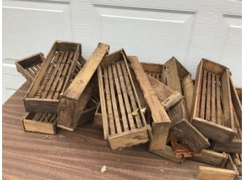 Large Lot Of Antique Wood Crates