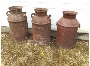 Lot Of 3 Milk Cans