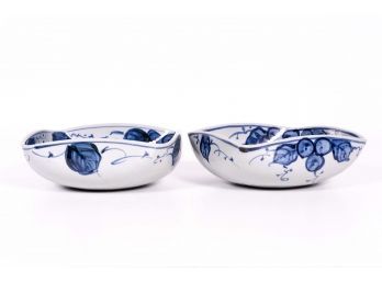 Two Asian Hand-Painted Dishes