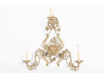 French Rococo 2 Arm Swirl Wall Sconce 2 Arms