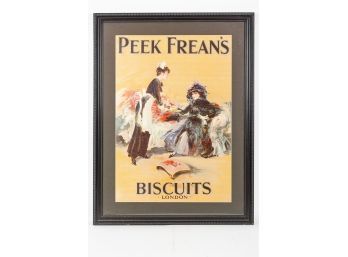 Framed Bistcuit Advertisement Peek Frean's Bisquits 1920's
