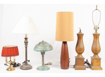 Mixture Of 6 Mid Century Table Lamps