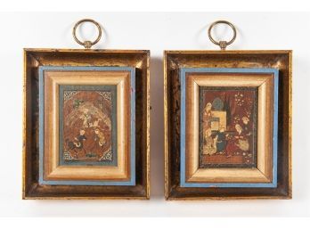 Antique Asian-Influenced Figural Paintings