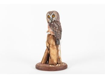Northern Saw Wood Whei Owl Sculpture