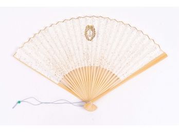 Paper Fan With Gilt Painted Details