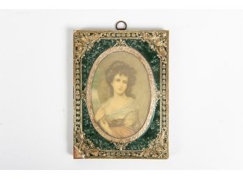 Vintage Victorian Woman Print In Frame