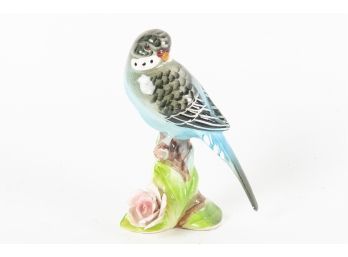 Japanese Ceramic Parakeet Figurine