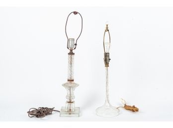 Pair Of Glass Based Table Lamps