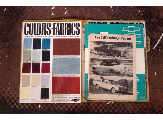 1966 Chevrolet Corvair Colors/fabrics Swatches