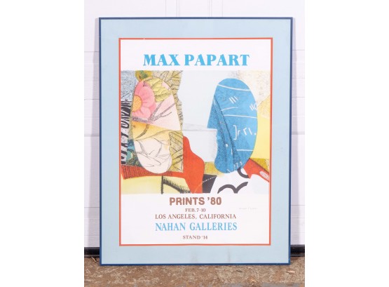 Signed Max Papart (French, 1911-1994) Poster For Prints '80 Show At Nahan Galleries