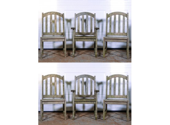 Set Of Six Cedar Dining Chairs