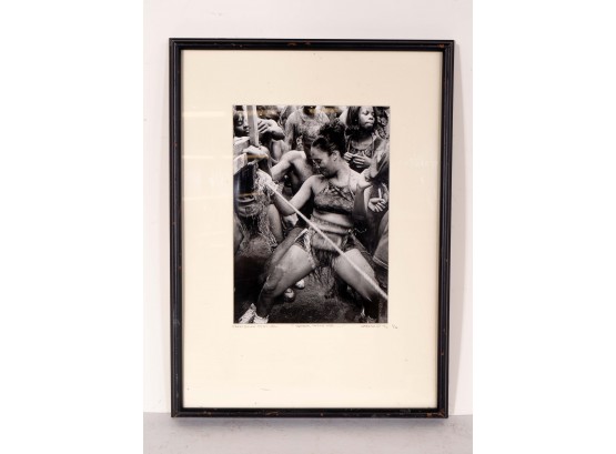 Signed Black & White Photograph 'Work With Me....' 1996 Caribbean Festival By Caredio