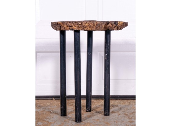 Raw Cut Tree Accent Table