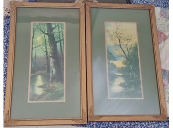 Pair Forest Prints At Moonlight