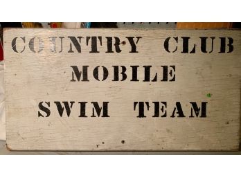 Country Club Mobile Swim Team Sign