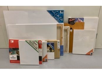 Large Lot Of Blank Canvases