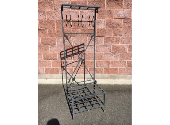 Metal Hall Tree Coat And Hat Rack With Umbrella Stand