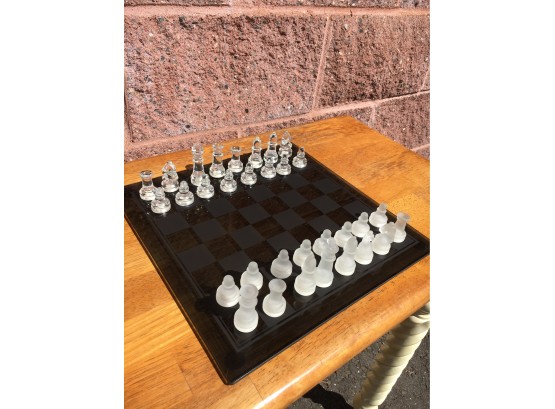 Glass Chess Set And Game Set
