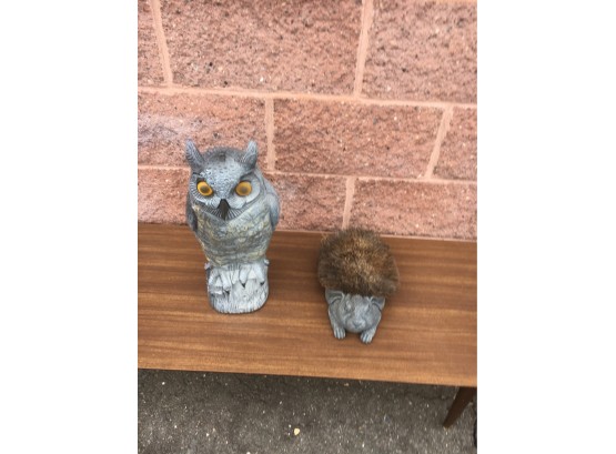 Garden Owl And Bootscraper