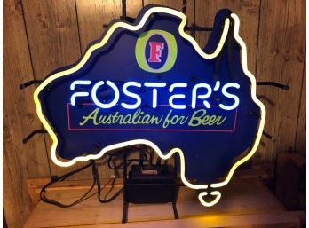 Neon Fosters Beer Sign