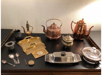 Sterling, Copper And Pewter Pieces