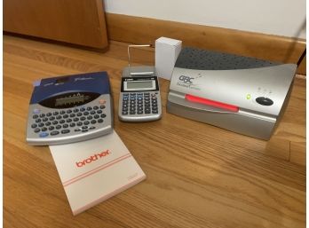 Office Lot, Laminator, Calculator, Lable Maker