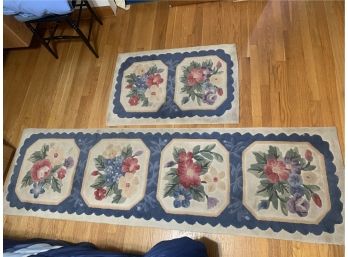 2 Pc Vintage Rug Set