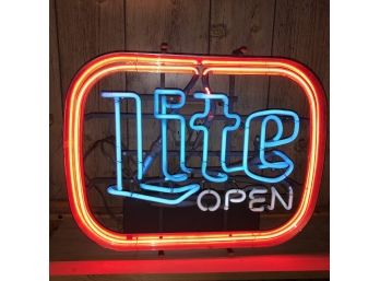 Miller Lite Open Neon Beer Sign