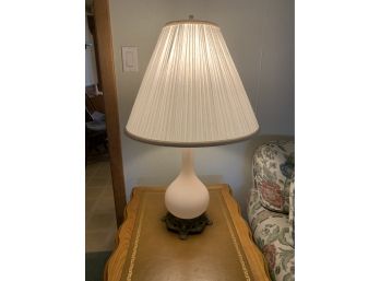 Pair Of Pale Pink Antique Lamps