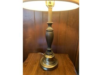 Vintage Brass & Wood Lamp