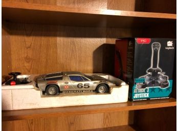 Vintage Remote Controlled Mobil Race Car & Joy Stick