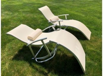 Outdoor Lounge Chairs - Pair