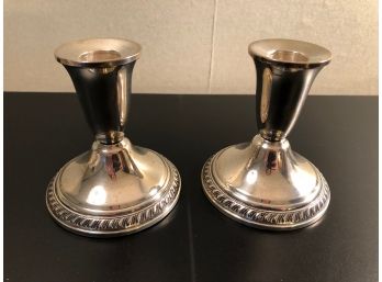 Sterling Siver Candle Holder Pr