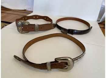 Lot Of 3 Womens Belts