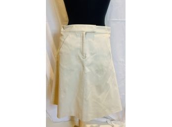 Alexander McQueen Sporty Off White Skirt Heavy Cotton With Lining