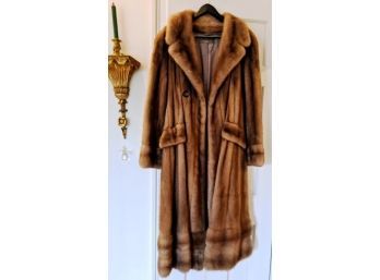 Top Tier Mink Fur Coat In Honey Color By Revillion Size 4