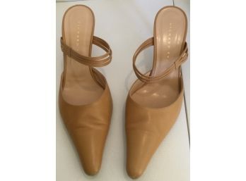 Richard Tyler Tan Leather Sling Back Shoes