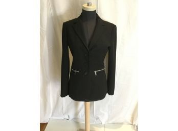 Michael Kors  Black Sports Jacket With Two Front Zipper Pockets