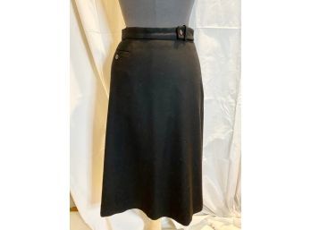 Prada Wool A Line Skirt With Pleats In The Back (size 40)