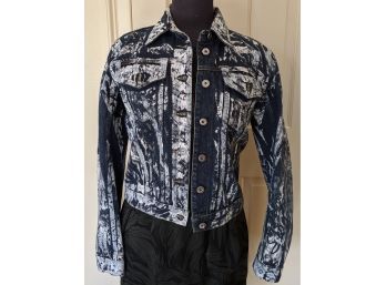 Blue And White Designer Jean Jacket FROM ITALY