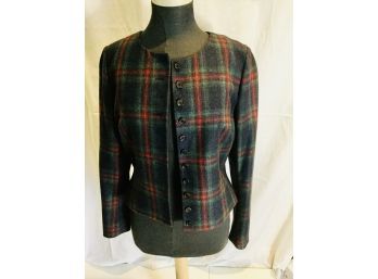 Traditional Plaid Jacket With Buttons By Black Fleece Brooks Brothers