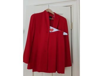 Georgio Armani Red Skirt Suit