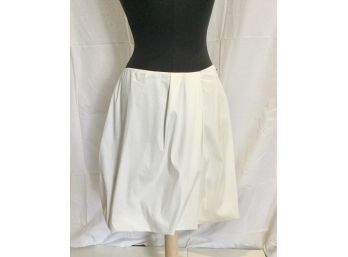 Prada White Pleated And Draped Skirt