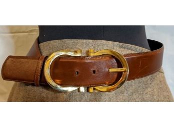 Salvatore Ferragamo Brown Leather Belt