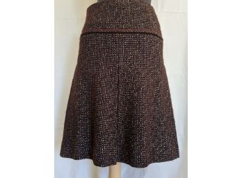 A Channel Tweed Is In A Class By Itself... A Line Skirt With Two Pleats  And 'original' Hanger